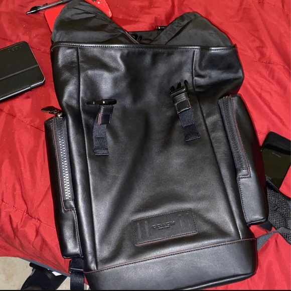 **NWOT $400** Calf Leather COACH backpack - Picture 3 of 12
